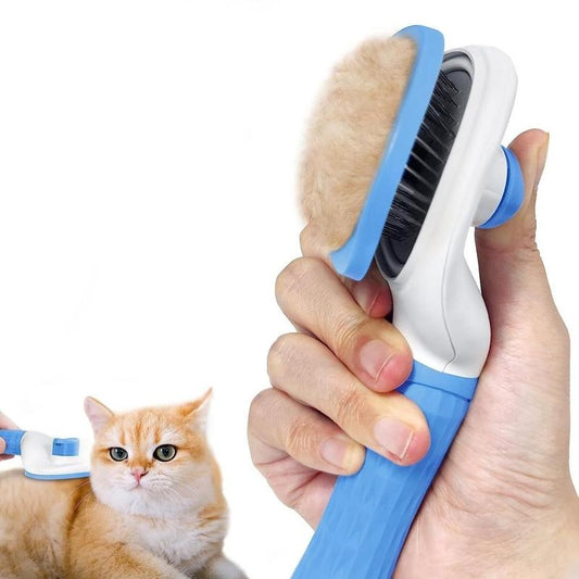 Comfort Self-Cleaning Pet Hair Removal & Grooming Brush