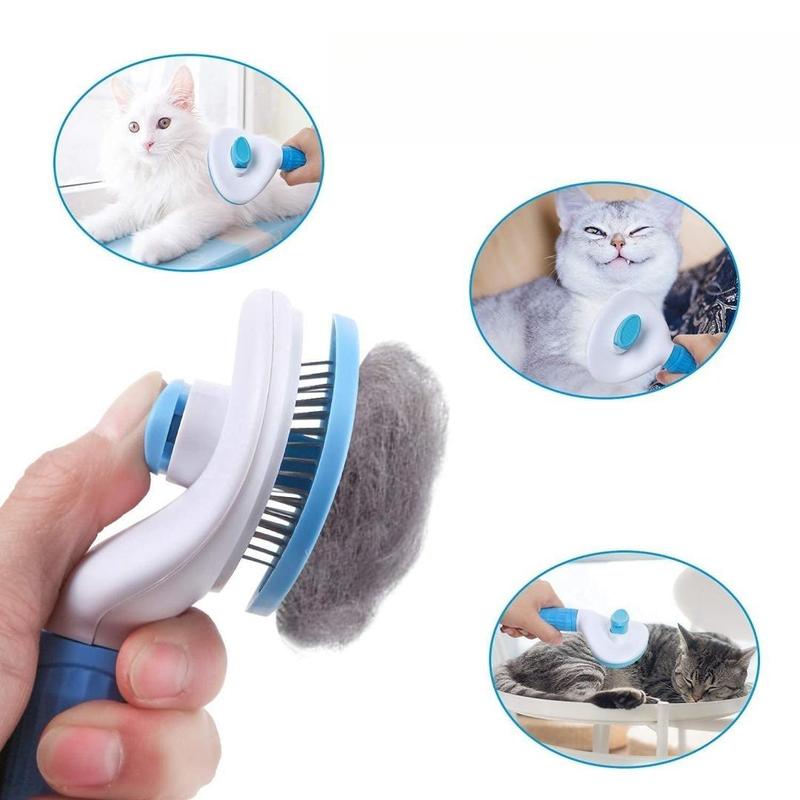 Comfort Self-Cleaning Pet Hair Removal & Grooming Brush